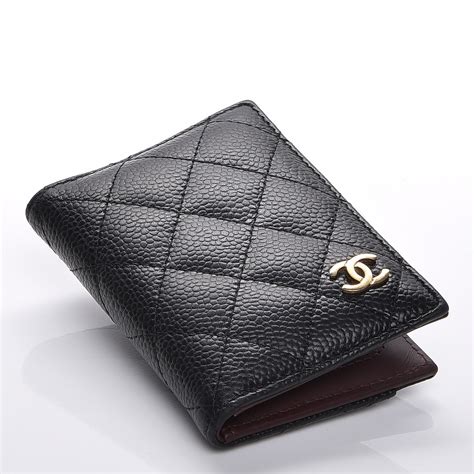 chanel caviar quilted card holder